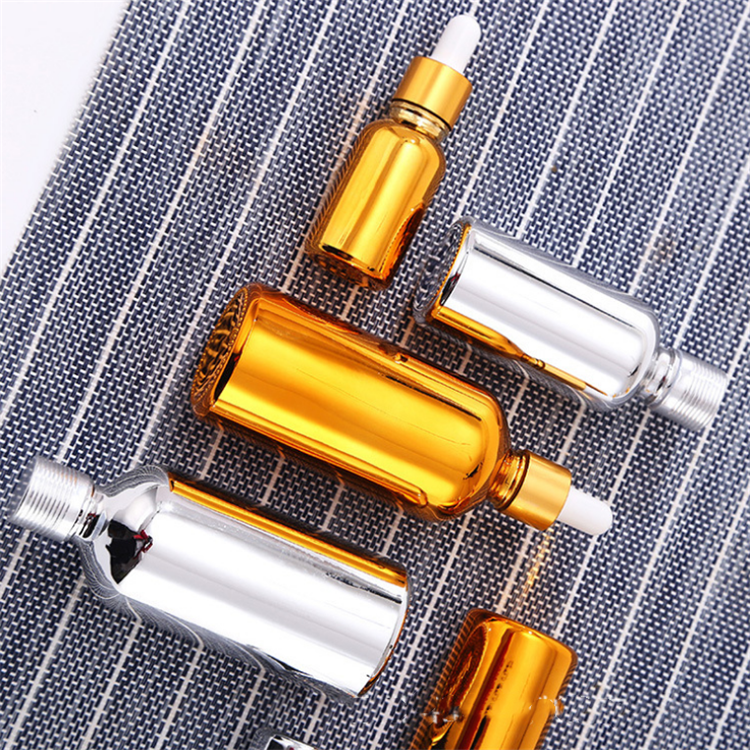 10ml 15ml 30 ml 100ml Gold Cosmetic Serum Glass Dropper Bottle