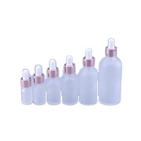 10ml 15ml 30 ml Rose Gold Cosmetic Glass Essential Oil Spray Dropper Serum Bottles