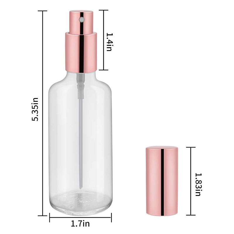 10ml 15ml 30 ml Rose Gold Cosmetic Glass Essential Oil Spray Dropper Serum Bottles