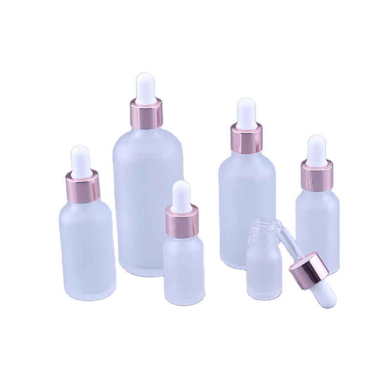 10ml 15ml 30 ml Rose Gold Cosmetic Glass Essential Oil Spray Dropper Serum Bottles