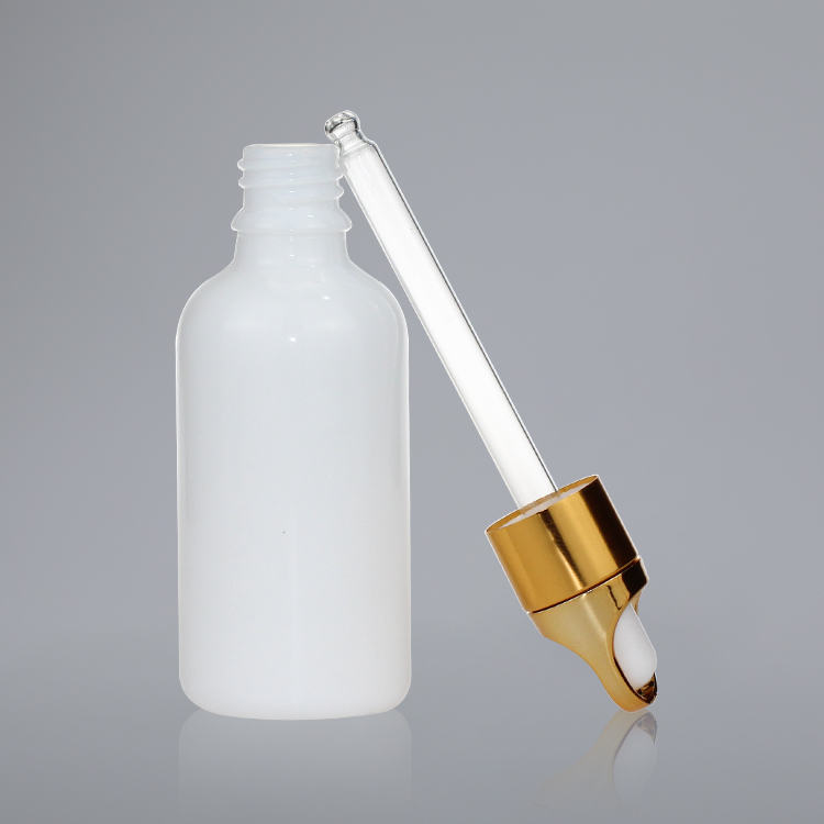 10ml 15ml 30ml 50ml 100ml 200ml Opal glass dropper bottle packaging with fancy gold dropper 30ml Customized Suppliers