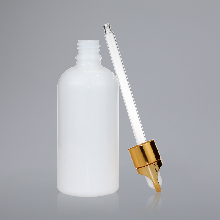 10ml 15ml 30ml 50ml 100ml 200ml Opal glass dropper bottle packaging with fancy gold dropper 30ml Customized Suppliers