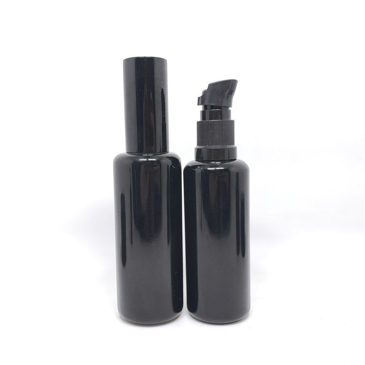 10ml 15ml 30ml 50ml 100ml 30gr essential oil lotion violet glass black glass dopper bottle and black violet glass jars