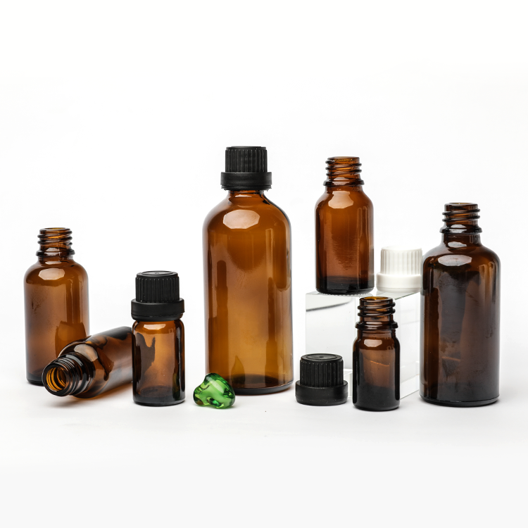 10ml 15ml 30ml 50ml 100ml Colored Skin Care Packaging Glass Bottle Amber Glass Essential Oil Dropper Bottles OEM Factory