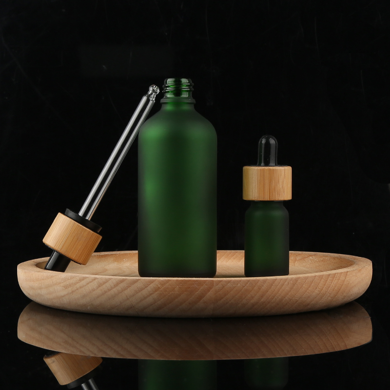 10ml 15ml 30ml 50ml 100ml Cosmetic packing bamboo essential oil bottles dropper bottle
