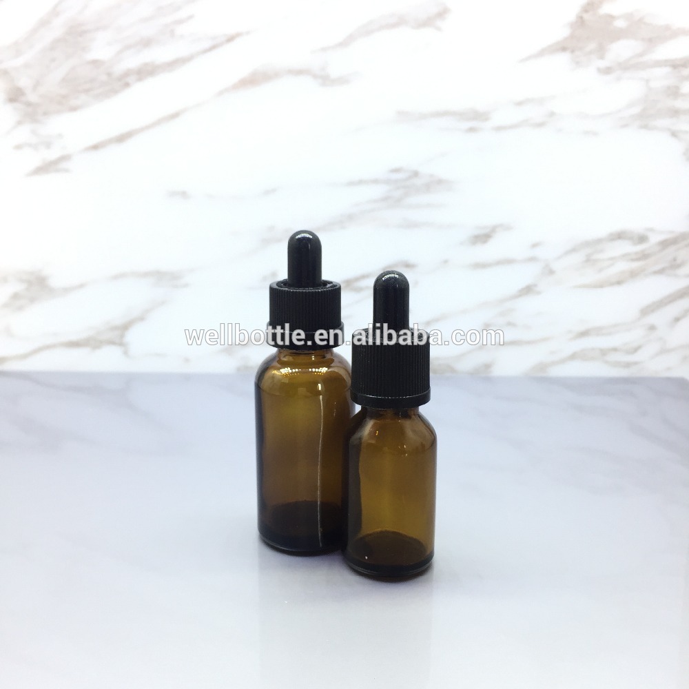 10ml 15ml 30ml 50ml 100ml amber glass bottle with child proof dropper for essential oil e liquid RD-023RL
