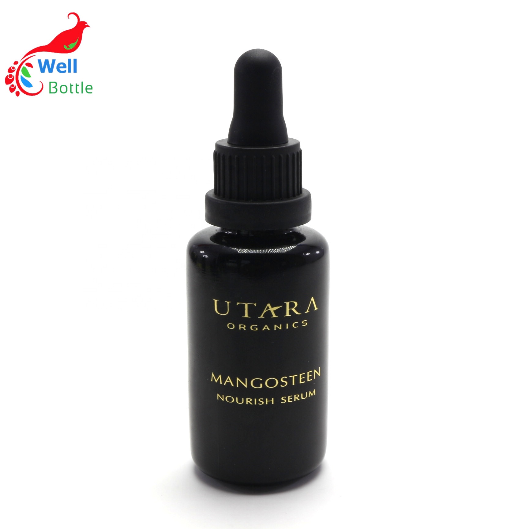 10ml 15ml 30ml 50ml 100ml dark violet glass dropper bottle with black dropper cap VJ-0148RL