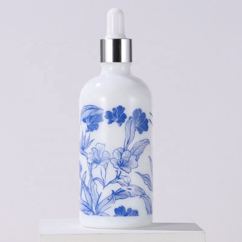 10ml 15ml 30ml 50ml 100ml face cream white opal ceramic liquor glass dropper essential oil bottle
