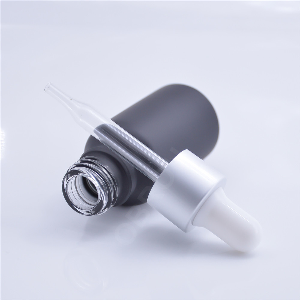 10ml 15ml 30ml 50ml 100ml matte black glass dropper bottles with gold collar essential oil bottle beard oil dropper bottle