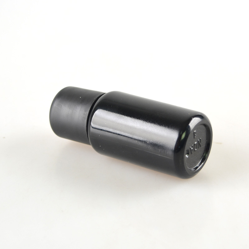 10ml, 15ml, 30ml, 50ml, 60ml, 100ml dark violet black cosmetic glass lotion bottle with black lid & tap wholesale bottels good