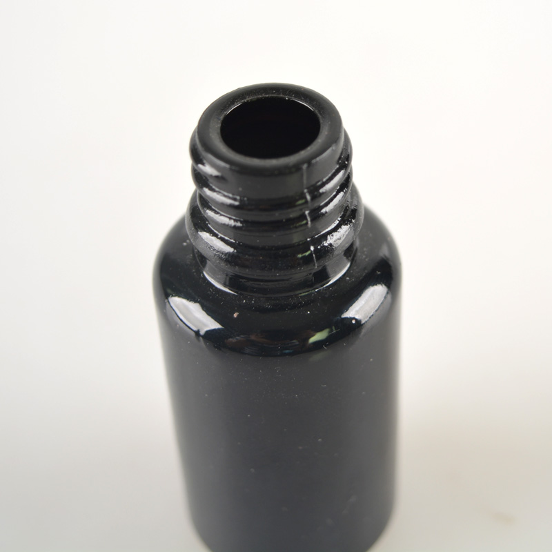 10ml, 15ml, 30ml, 50ml, 60ml, 100ml dark violet black cosmetic glass lotion bottle with black lid & tap wholesale bottels good