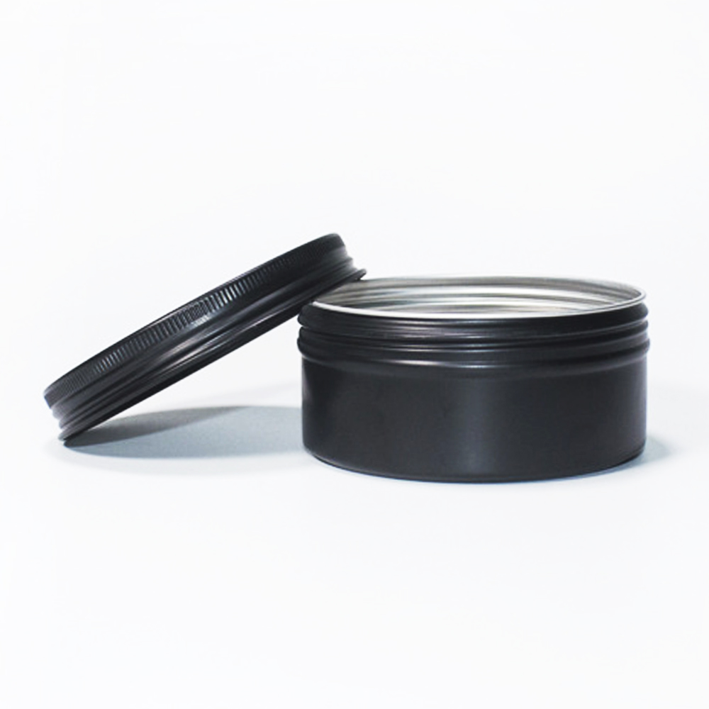 10ml 15ml 30ml 50ml 60ml 80ml 100ml 150ml 250ml black cosmetic metal can aluminum jar with screw lid