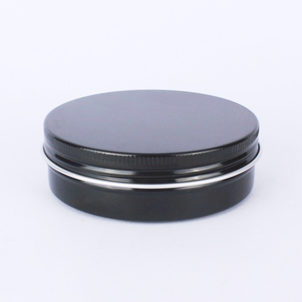 10ml 15ml 30ml 50ml 60ml 80ml 100ml 150ml 250ml black cosmetic metal can aluminum jar with screw lid