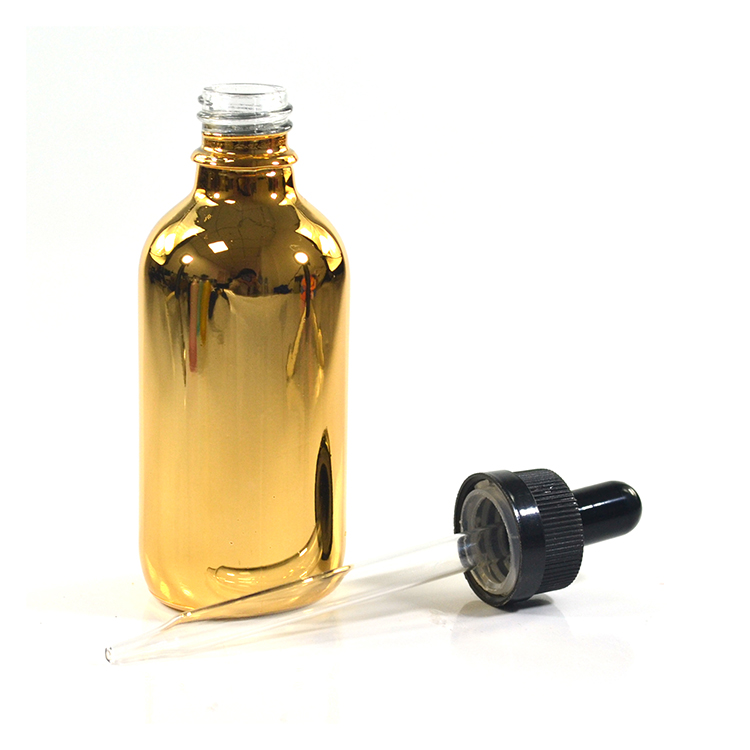 10ml 15ml 30ml 60ml sliver gold plating essential oil glass dropper bottle with aluminium cap for e liquid