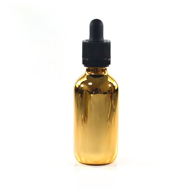 10ml 15ml 30ml 60ml sliver gold plating essential oil glass dropper bottle with aluminium cap for e liquid