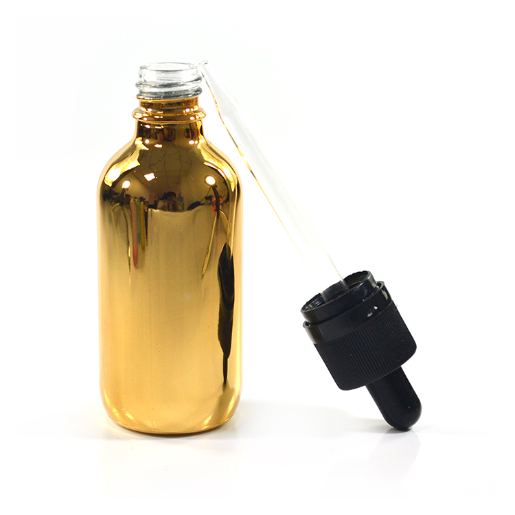 10ml 15ml 30ml 60ml sliver gold plating essential oil glass dropper bottle with aluminium cap for e liquid
