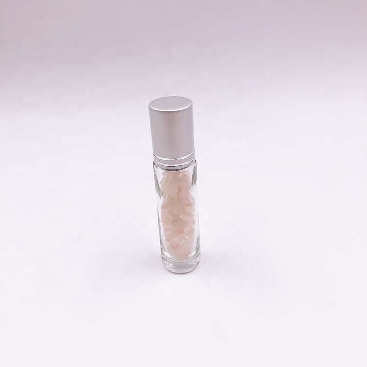 10ml 15ml 30ml Glass Roll on Rose Quartz/Jade /Amethyst/ Moonstone Perfume Rollerball Bottles