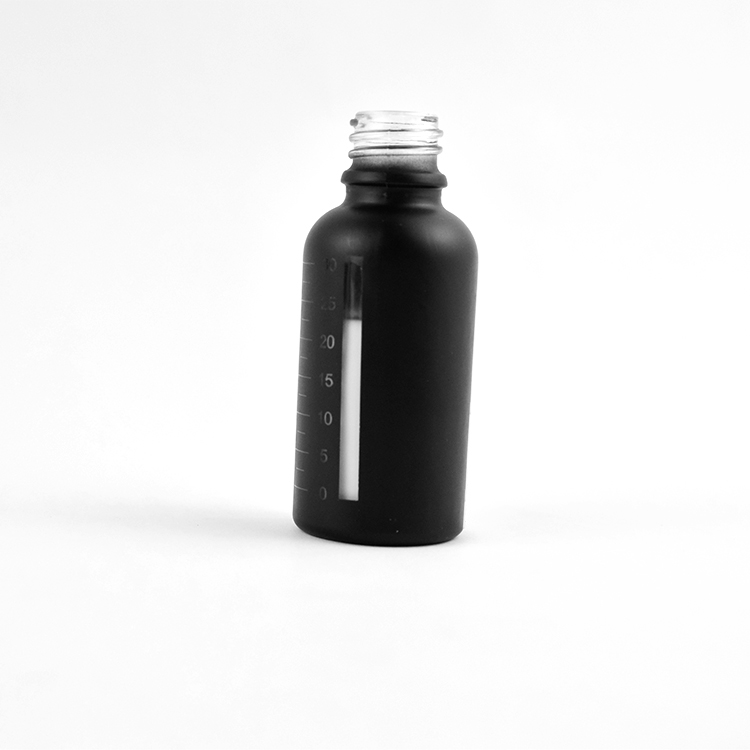 10ml 15ml 30ml black frosted essential oil glass round pipette dropper bottles with dropper