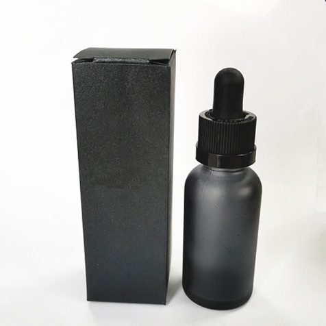 10ml 15ml 30ml black frosted essential oil glass round pipette dropper bottles with dropper