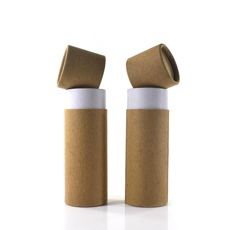 10ml 15ml 30ml custom made print cosmetic package white black brown round 50ml 100ml kraft paper tube packaging