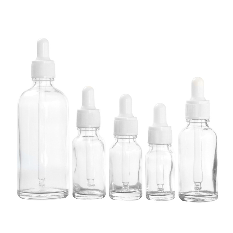 10ml 15ml 50ml 100ml transparent empty essential oil glass bottle