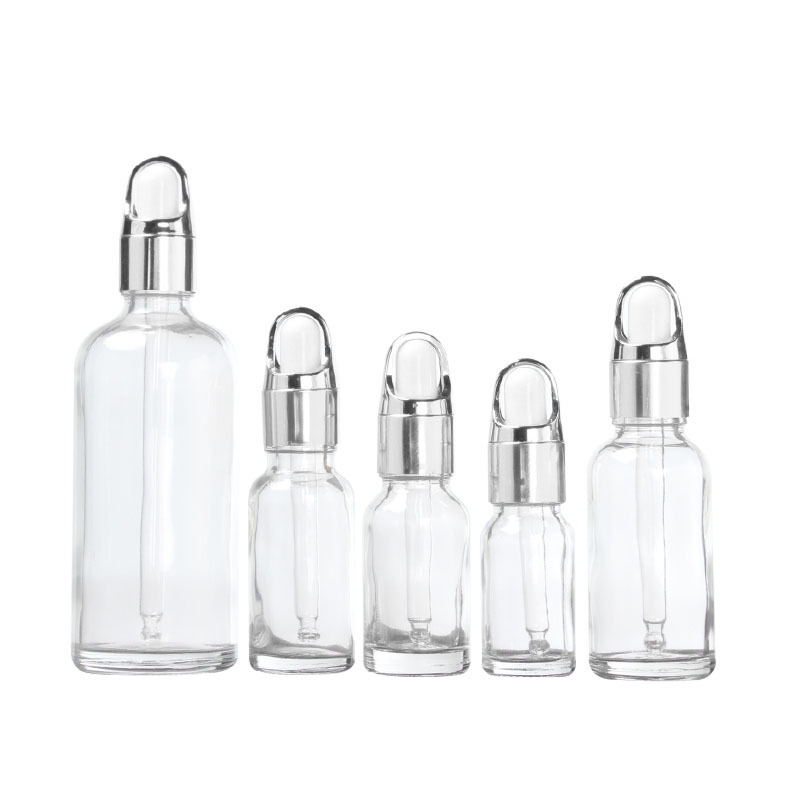 10ml 15ml 50ml 100ml transparent empty essential oil glass bottle