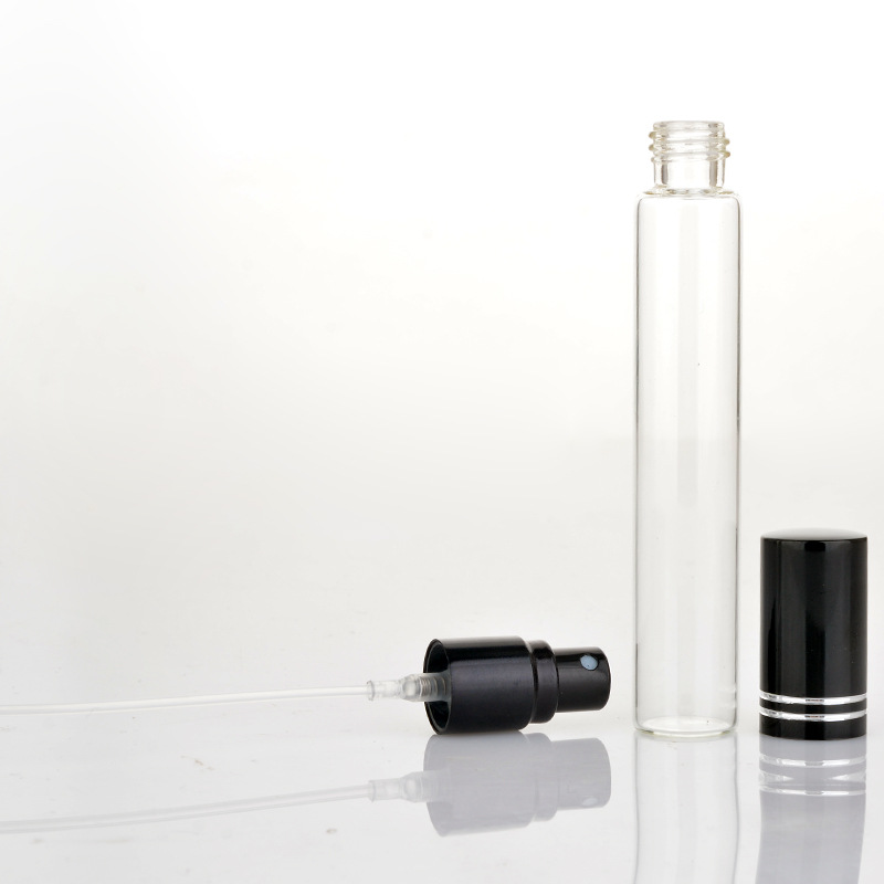 10ml 15ml Aluminum Spray Clear Glass bottle Refillable Perfume Empty Bottle
