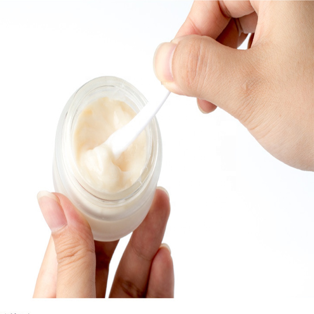 10ml 15ml Clear frosted glass cream jar with Plastic Grain Lids and screw cap for Face cream container packaging