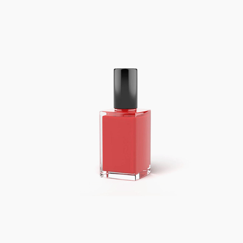 10ml 15ml Hot custom luxury Square Clear empty uv gel nail oil polish care glass bottle with plastic caps