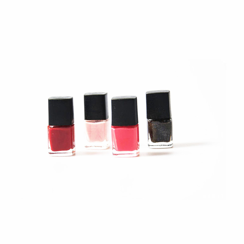 10ml 15ml Hot custom luxury Square Clear empty uv gel nail oil polish care glass bottle with plastic caps