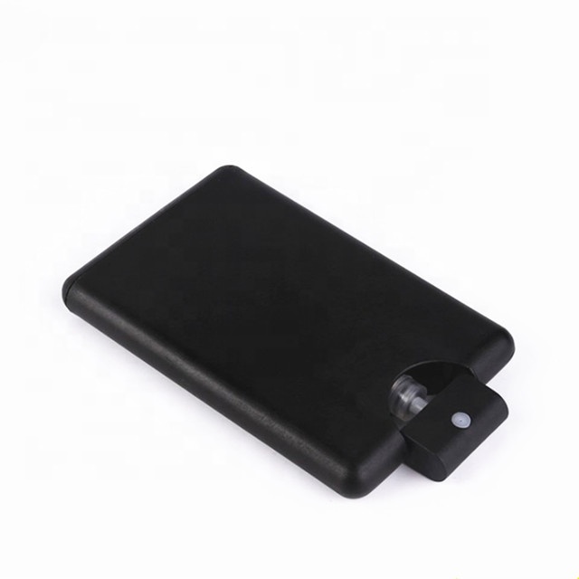 10ml 15ml Mini coloured refillable perfume bottle 20ml plastic credit card flat spray bottle