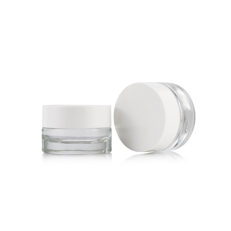 10ml 15ml empty clear lip scrub container glass cosmetic cream jar
