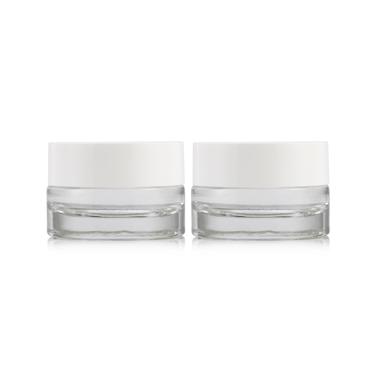 10ml 15ml empty clear lip scrub container glass cosmetic cream jar