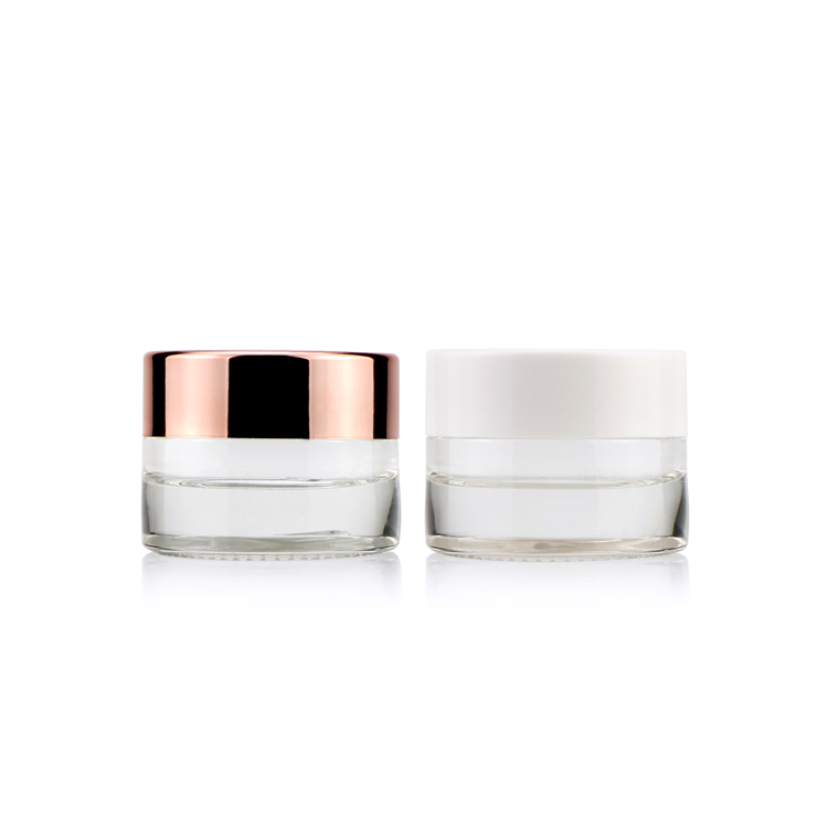 10ml 15ml empty clear lip scrub container glass cosmetic cream jar