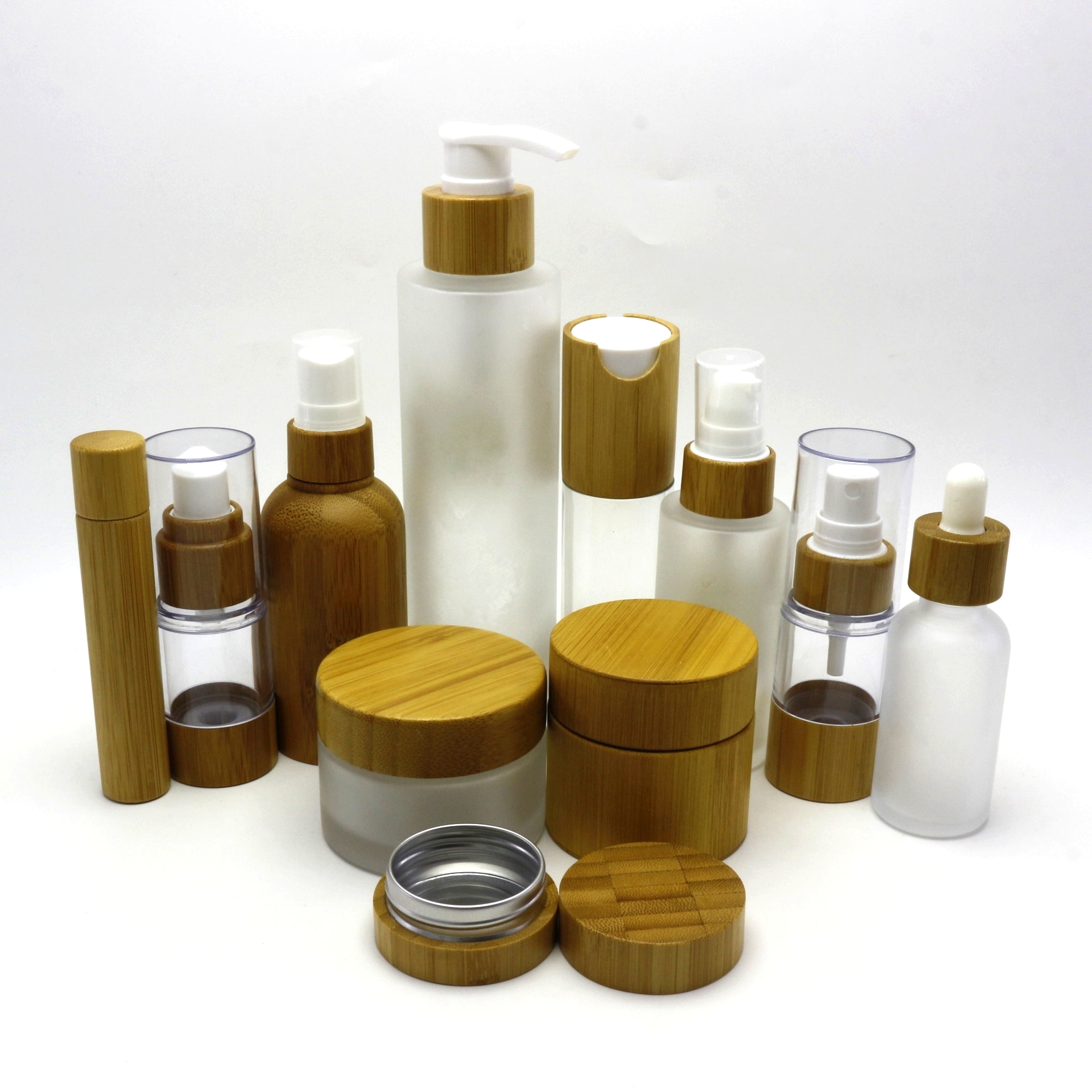 10ml 15ml perfume oil roll on essential oil bottle with bamboo lid screw cap Roller-080RL