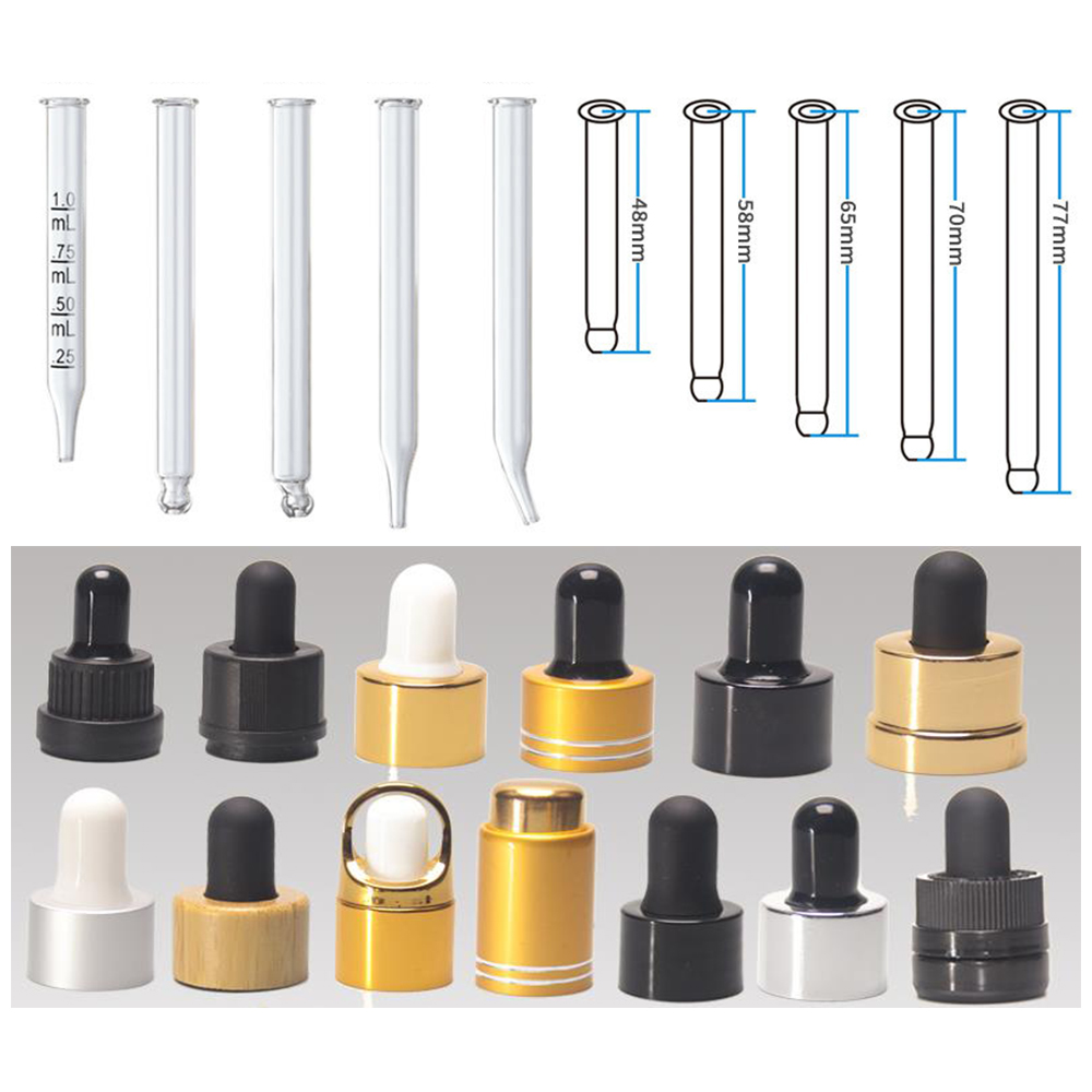 10ml 20 ml 15ml 30 ml 50 ml Clear Frosted Amber Black Green Boston Glass Dropper Bottle for Essential Oil;Perfume