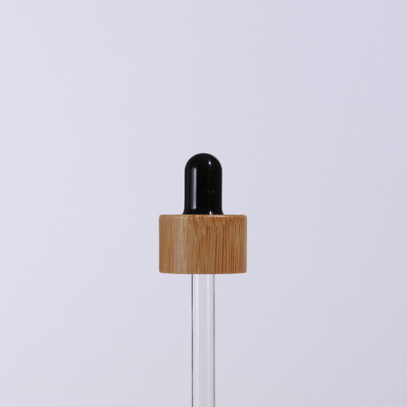 10ml 20ML pipette fine oil bottle 30ML 50ml wood ring white porcelain Dropper bottle 15ML 100ml glass bottle bamboo cap