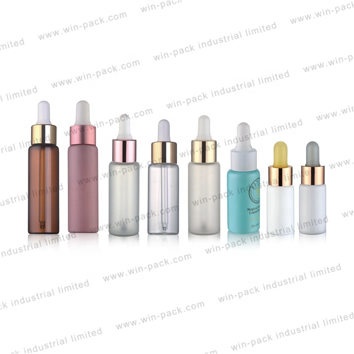 10ml 20ml 25ml 30ml luxury empty custom printing cosmetic frosted yellow or amber glass serum dropper bottle packaging