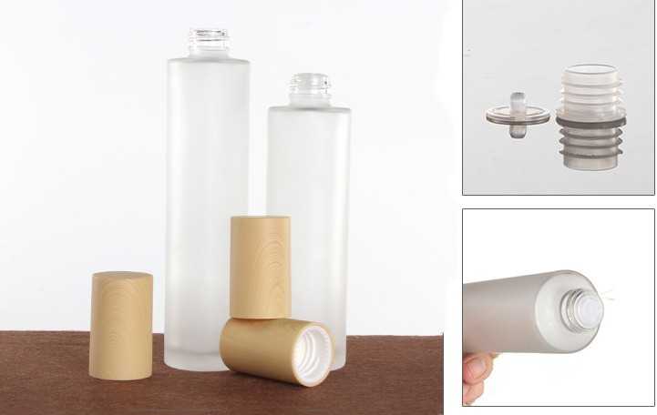10ml 20ml 30ml 50ml 100ml 120ml Cosmetic packaging frosted clear glass bottle for toner and face cream