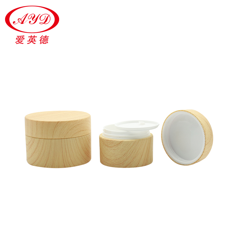 10ml 20ml 30ml 50ml 100ml 150ml 200ml 250ml 380ml Custom Luxury PP Plastic Cosmetic Jar With Bamboo Patten