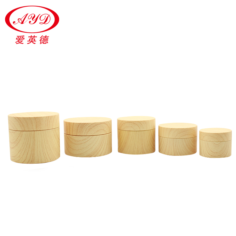 10ml 20ml 30ml 50ml 100ml 150ml 200ml 250ml 380ml Custom Luxury PP Plastic Cosmetic Jar With Bamboo Patten