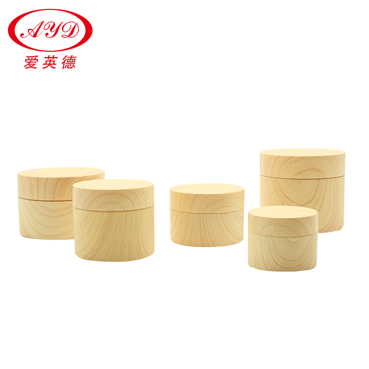 10ml 20ml 30ml 50ml 100ml 150ml 200ml 250ml 380ml Custom Luxury PP Plastic Cosmetic Jar With Bamboo Patten