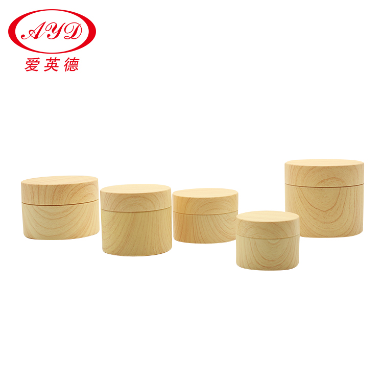 10ml 20ml 30ml 50ml 100ml 150ml 200ml 250ml 380ml Custom Luxury PP Plastic Cosmetic Jar With Bamboo Patten