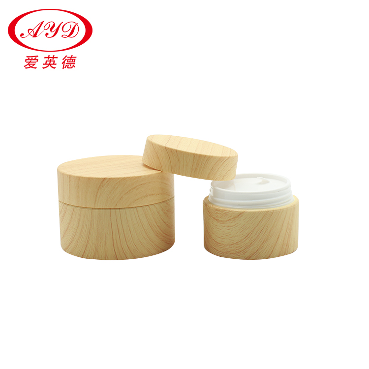 10ml 20ml 30ml 50ml 100ml 150ml 200ml 250ml 380ml Custom Luxury PP Plastic Cosmetic Jar With Bamboo Patten