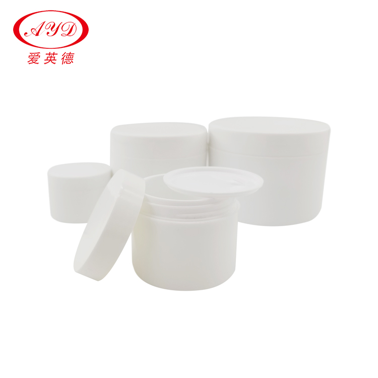 10ml 20ml 30ml 50ml 100ml 150ml 200ml 250ml Glossy White Jar Two Wall
