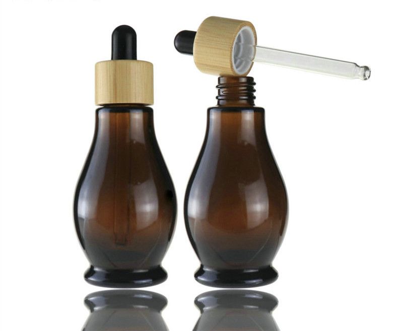 10ml 20ml 30ml 50ml 100ml Bamboo Dropper Glass Bottle Essential Oil Dropper Bottle Portable Cosmetic Bottle