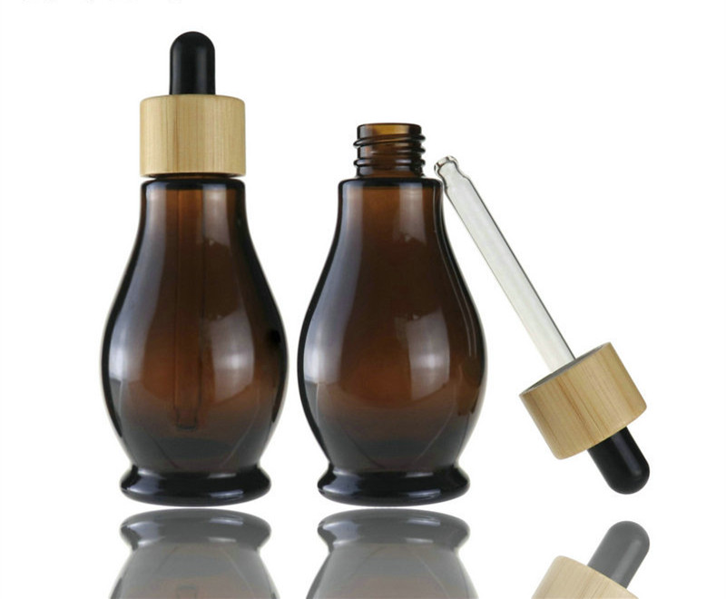 10ml 20ml 30ml 50ml 100ml Bamboo Dropper Glass Bottle Essential Oil Dropper Bottle Portable Cosmetic Bottle