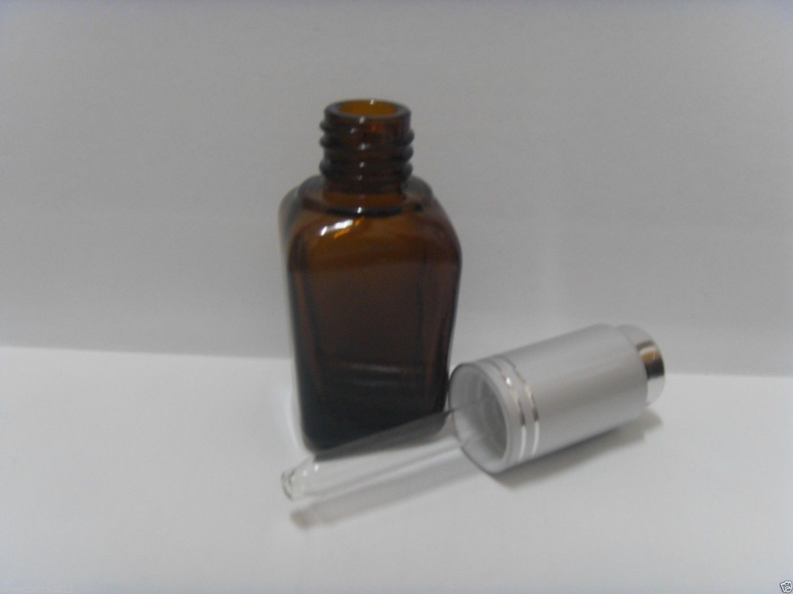 10ml 20ml 30ml 50ml 100ml essential oil clear amber glass square dropper bottle