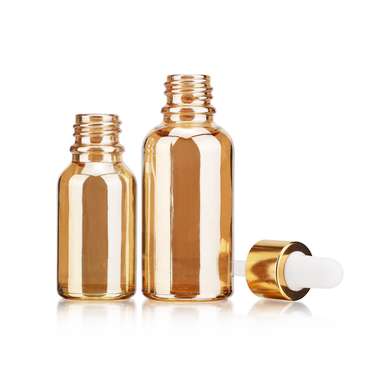 10ml 20ml 30ml 50ml 100ml facial serum dropper bottle cosmetic foundation bottle with gold dropper cap