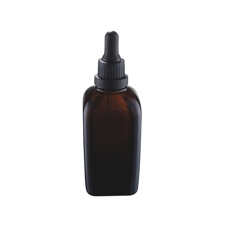 10ml 20ml 30ml 50ml 100ml natural amber color boston essential bottle french square glass dropper bottle with black dropper